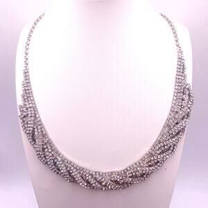 Vintage Charming Charlie Full Rhinestones Collar Necklace